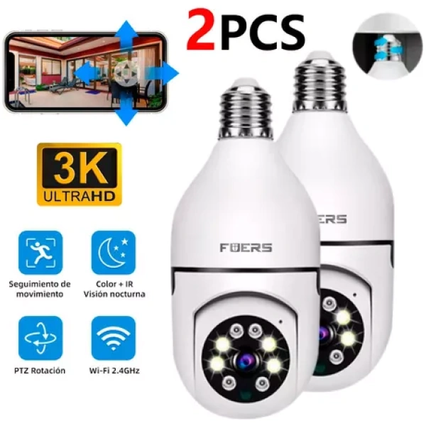 Cámara De Seguridad Wifi De 360°