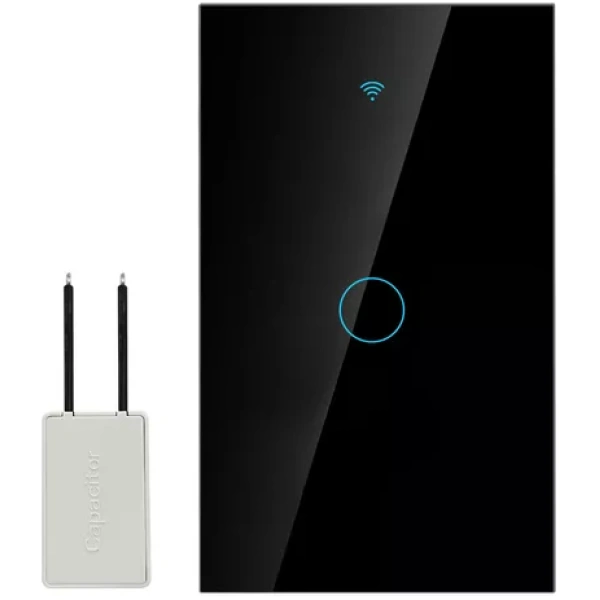 MOYAC Interruptor Inteligente Wi-fi De 1 Vías Negro Sin Neutro