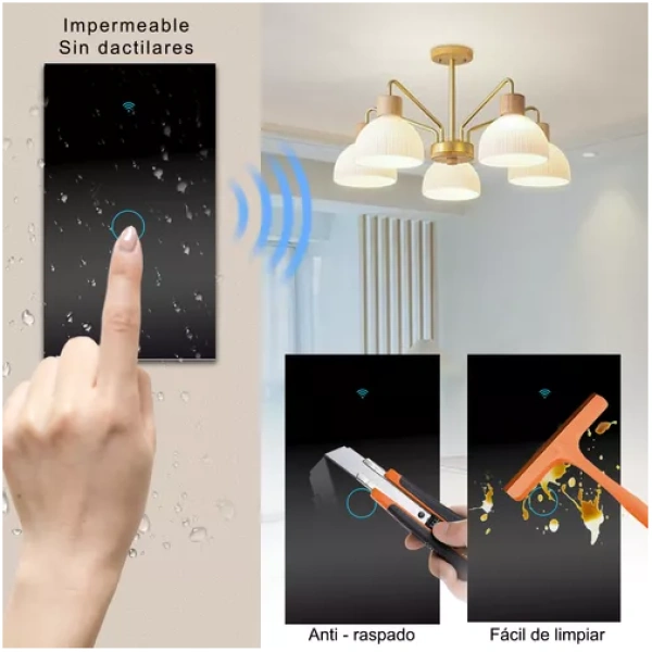 MOYAC Interruptor Inteligente Wi-fi De 1 Vías Negro Sin Neutro - Image 5