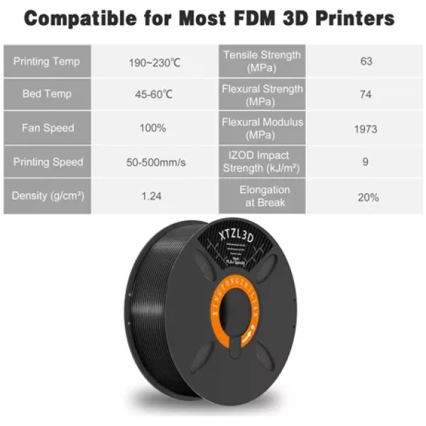 Filamento 3D Negro Pla De Impresión 1.75mm/1kg - Image 6