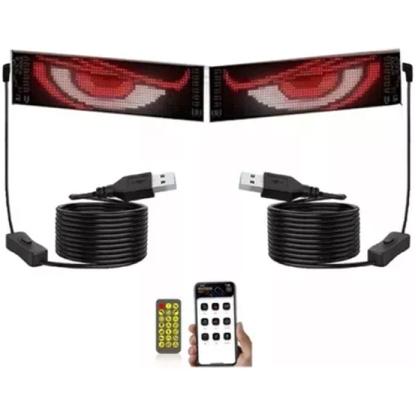 2 Luces Led Usb Con Forma De Ojos Diablo Para Coches Camión